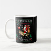 Mug Merry Fishmas Santa Riding B Fish Christmas Ugly S (Gauche)