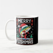 Mug Merry Fishmas Ugly Christmas Sweater Fishing Lover (Gauche)