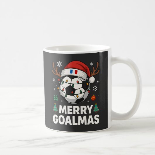 Mug Merry Goalmas France - Funny Soccer Christmas (Droite)
