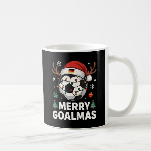 Mug Merry Goalmas - Funny Soccer Christmas (Droite)
