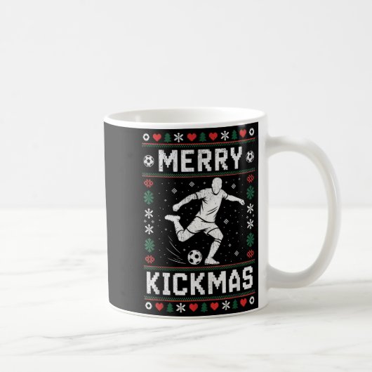 Mug Merry Kickmas Funny Christmas Soccer Xmas  (Droite)