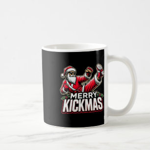 Mug Merry Kickmas Karate Père Noël Martial Arts Noël