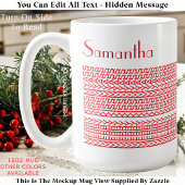 Mug Merry Kissmyass & Custom Name Hidden Message 150R