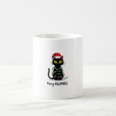 Mug Merry Kissmyass Funny Cat Christmas Lights Premium (Centre)