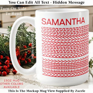 Mug Merry Kissmyass Nom personnalisé 160R Message cach