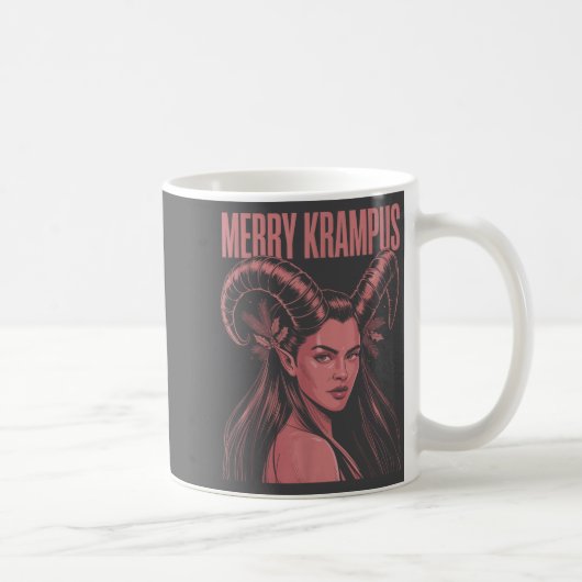 Mug Merry Krampus Ironic Lilith Christmas Dark Feminin (Droite)
