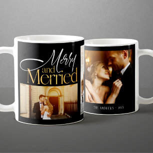Mug Merry & Mariés Nouveaux Mariés 3 Photo Noël 
