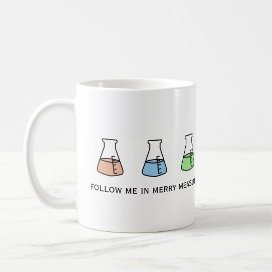 Mug Merry Mesure Chimie Science Erlenmeyer Vacances (Gauche)