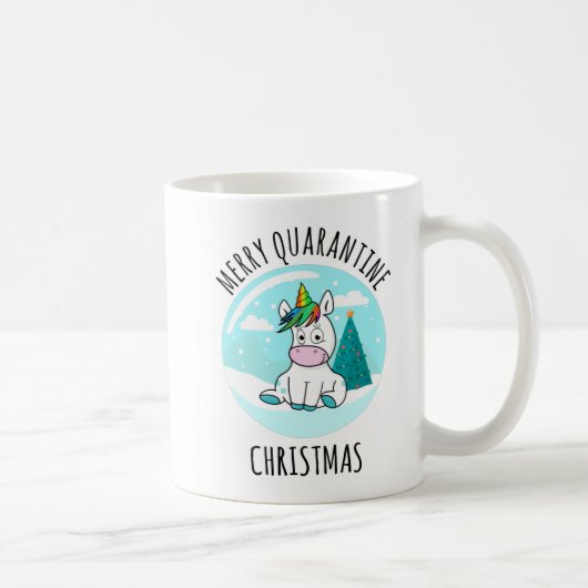 Mug Merry Quarantine Christmas Unicorn (Droite)