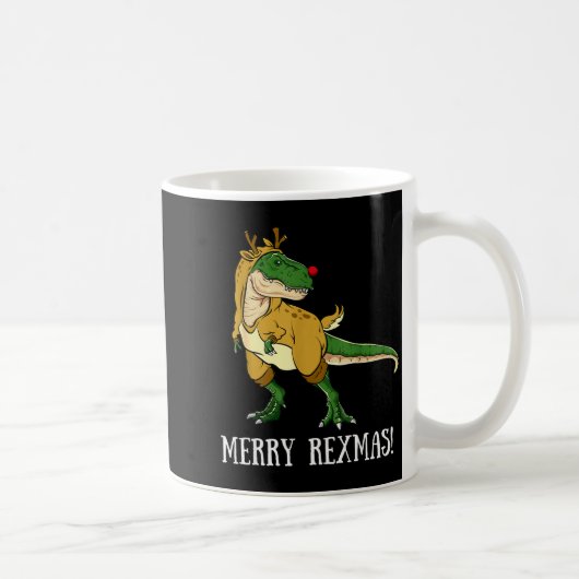 Mug Merry Rexmas Reindeer T-rex Rudolph Dinosaur Chris (Droite)