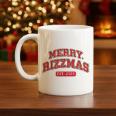 Mug Merry Rizzmas Athletic Sports Jersey Christmas