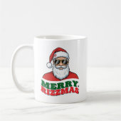 Mug Merry Rizzmas Retro Santa Claus Funny Christmas (Gauche)