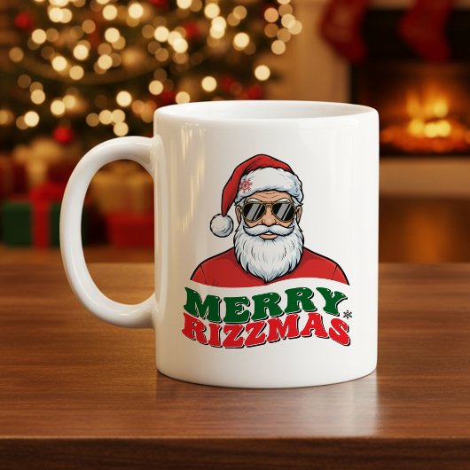 Mug Merry Rizzmas Retro Santa Claus Funny Christmas