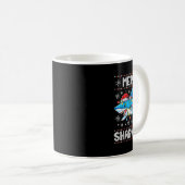 Mug Merry Sharkmas Sharkmas Père Noël laids lumières d (Devant droit)