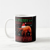 Mug Merry Shrimpmas Funny Shrimp Ugly Christmas Sweate (Gauche)