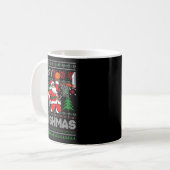 Mug Merry Swishmas Basketball Ugly Christmas Santa Men (Devant gauche)