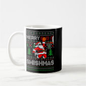 Mug Merry Swishmas Basketball Ugly Christmas Santa Men (Gauche)