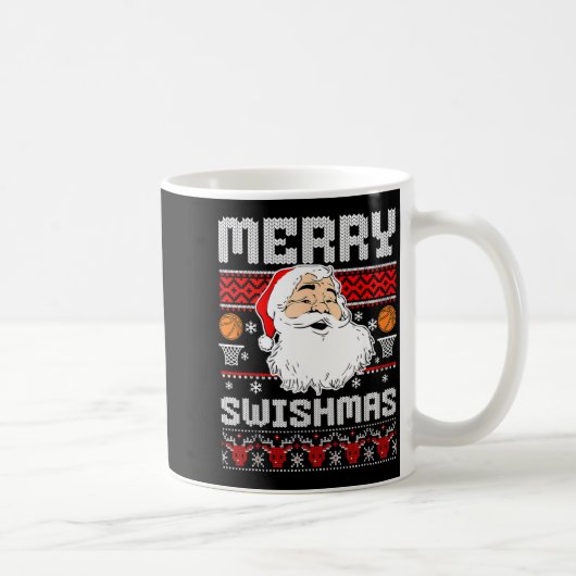 Mug Merry Swishmas Basketball Xmas Ugly Christmas Men  (Droite)