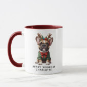 Mug Merry Woofmas French Bulldog Frenchie Coffee (Gauche)