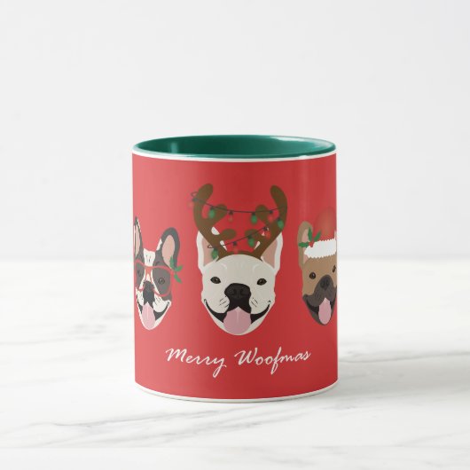 Mug Merry Woofmas Têtes de Noël (Centre)