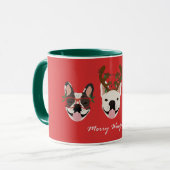 Mug Merry Woofmas Têtes de Noël (Devant gauche)