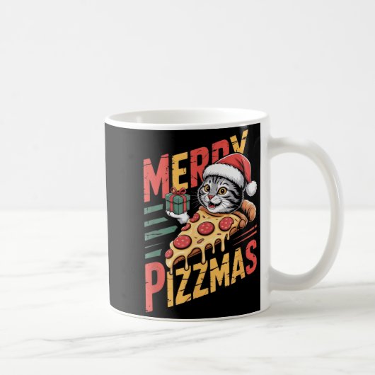 Mug Merry Zzmas Christmas Cat Funny Zza Lover Xmas Cat (Droite)