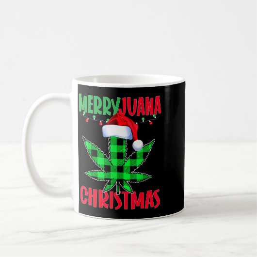 Mug Merryjuana Weed Leaf Funny Christmas Pajama X-mas (Gauche)