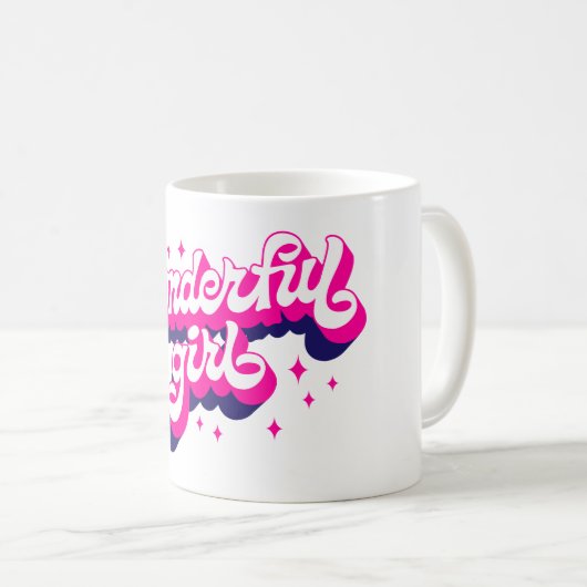 Mug Merveilleuse fille (Devant droit)