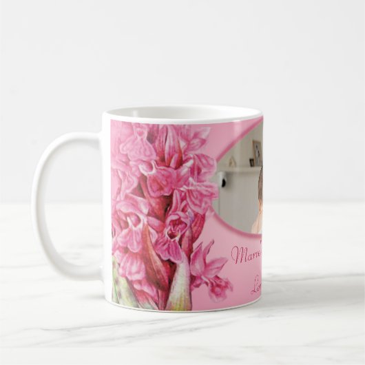 Mug Merveilleuse momie rose orchidée "propre photo" mu (Gauche)