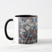 Mug Merveilleuse Rose Ants rouges et papillons bleus S (Gauche)