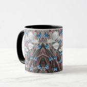 Mug Merveilleuse Rose Ants rouges et papillons bleus S (Devant gauche)