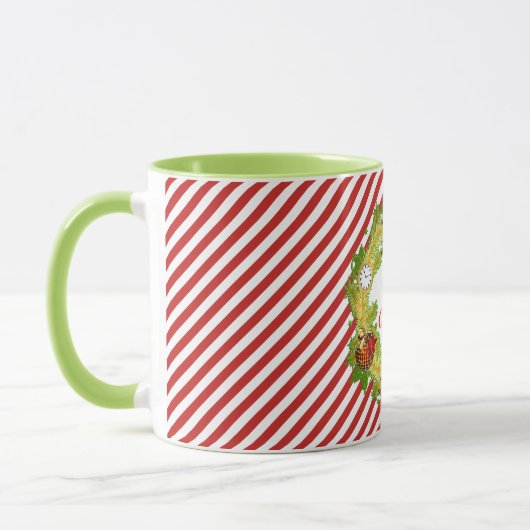 Mug Merveilleuse Serrure De Noël Avec Bandes (Gauche)
