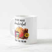 Mug Merveilleux Moment De L'Année Citation Citrouille  (Devant gauche)