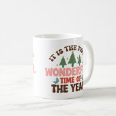 Mug Merveilleux temps Retro Super vacances de Noël (Devant droit)