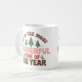 Mug Merveilleux temps Retro Super vacances de Noël (Devant gauche)