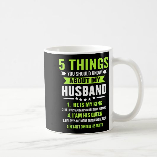 Mug Mes 5 choses à savoir sur (Droite)