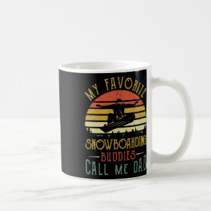 Mug Mes amis favoris du snowboard appellent-moi Papa F