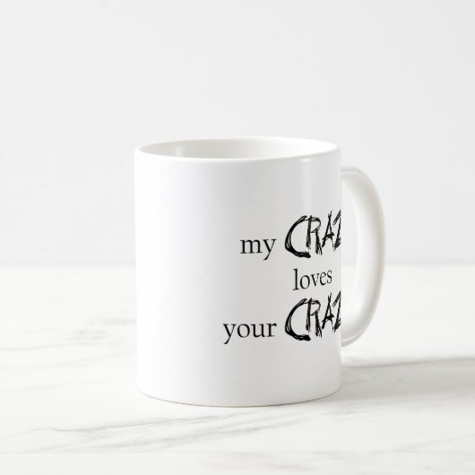 Mug Mes amours fous votre fou (Devant droit)