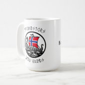 Mug Mes ancêtres étaient des Vikings | Drapeau norvégi (Devant gauche)