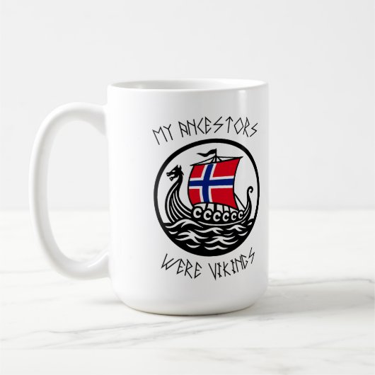 Mug Mes ancêtres étaient des Vikings | Drapeau norvégi (Gauche)