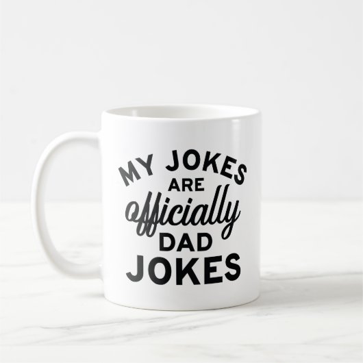 Mug Mes blagues sont officiellement des blagues de pap (Gauche)