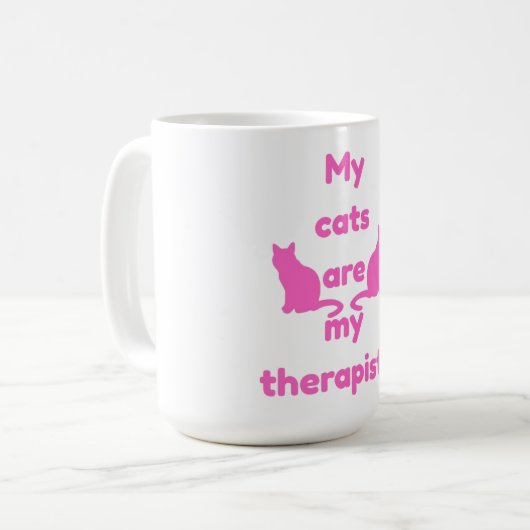 Mug "Mes Chats Sont Mes Thérapeutes" (Devant gauche)