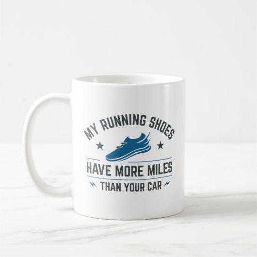 Mug Mes Chaussures De Course Ont Plus De Miles Que Vot (Gauche)