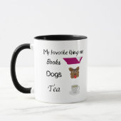 Mug Mes choses préférées Livres, Chiens, Thé (Gauche)