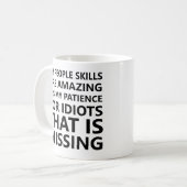 Mug Mes compétences humaines amusantes (Devant gauche)