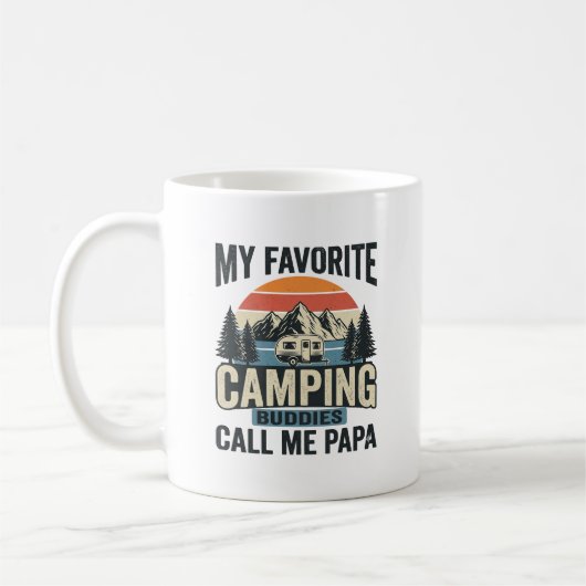 Mug Mes copains de camping préférés m'appellent Papa S (Gauche)