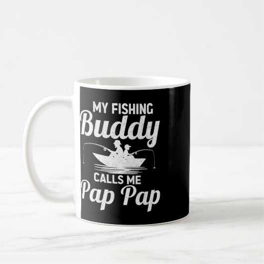 Mug Mes copains de pêche m'appellent Pap Pap Fête des (Gauche)