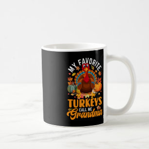 Mug Mes Dindons Favoris M'Appelent Grand-Mère Heureux