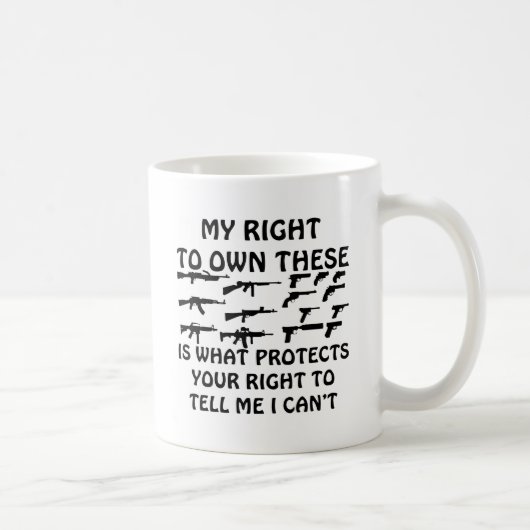 Mug Mes droites d'arme à feu protègent vos droites de (Droite)