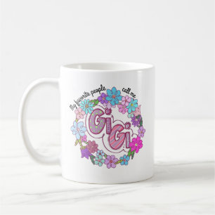 Mug Mes Gens Préférés M'Appelent Gigi Floral Wreath